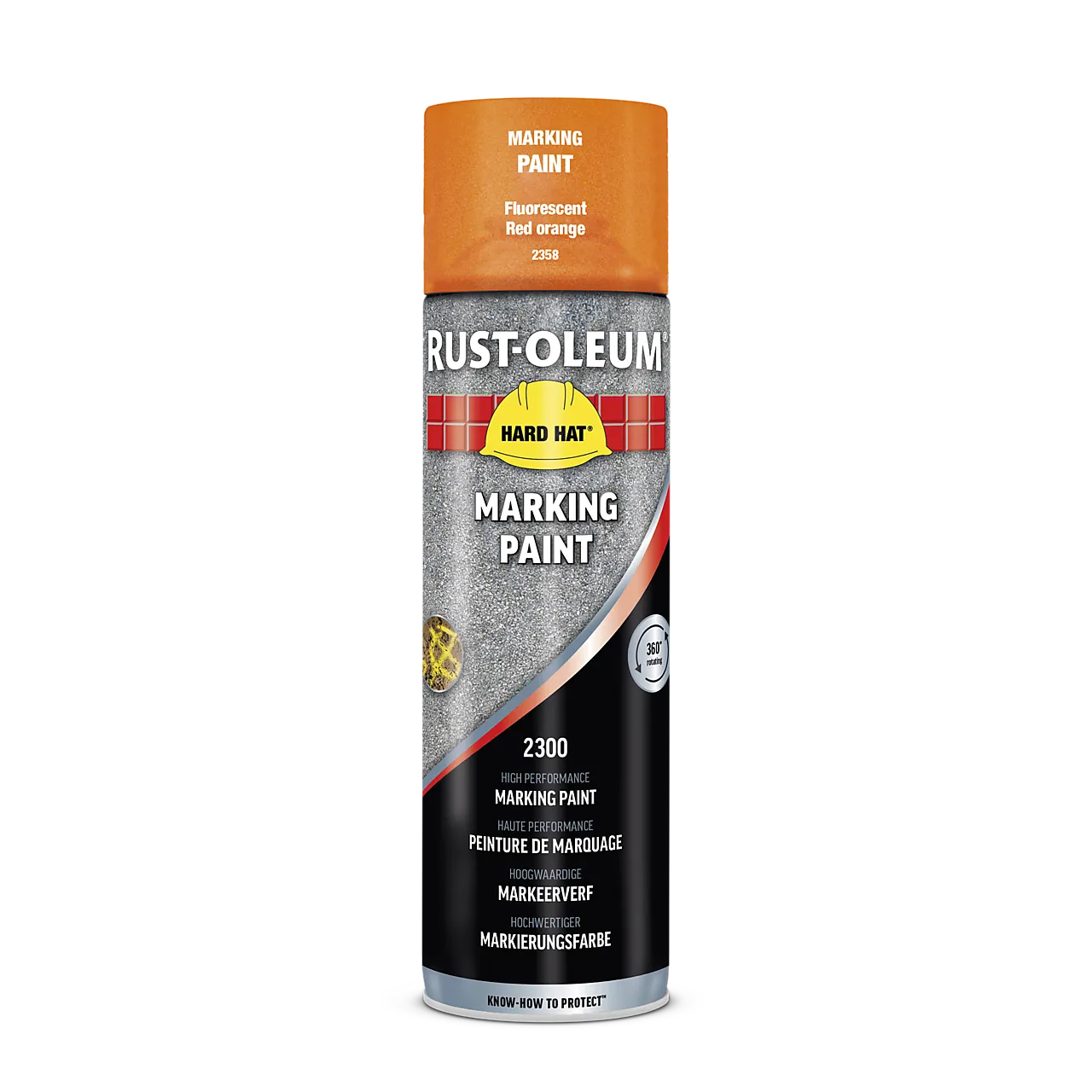 Merkespray hard hat fluo rødoransj spraymaling 500 ml Merkespray hard hat fluo rødoransj spraymaling 500 ml