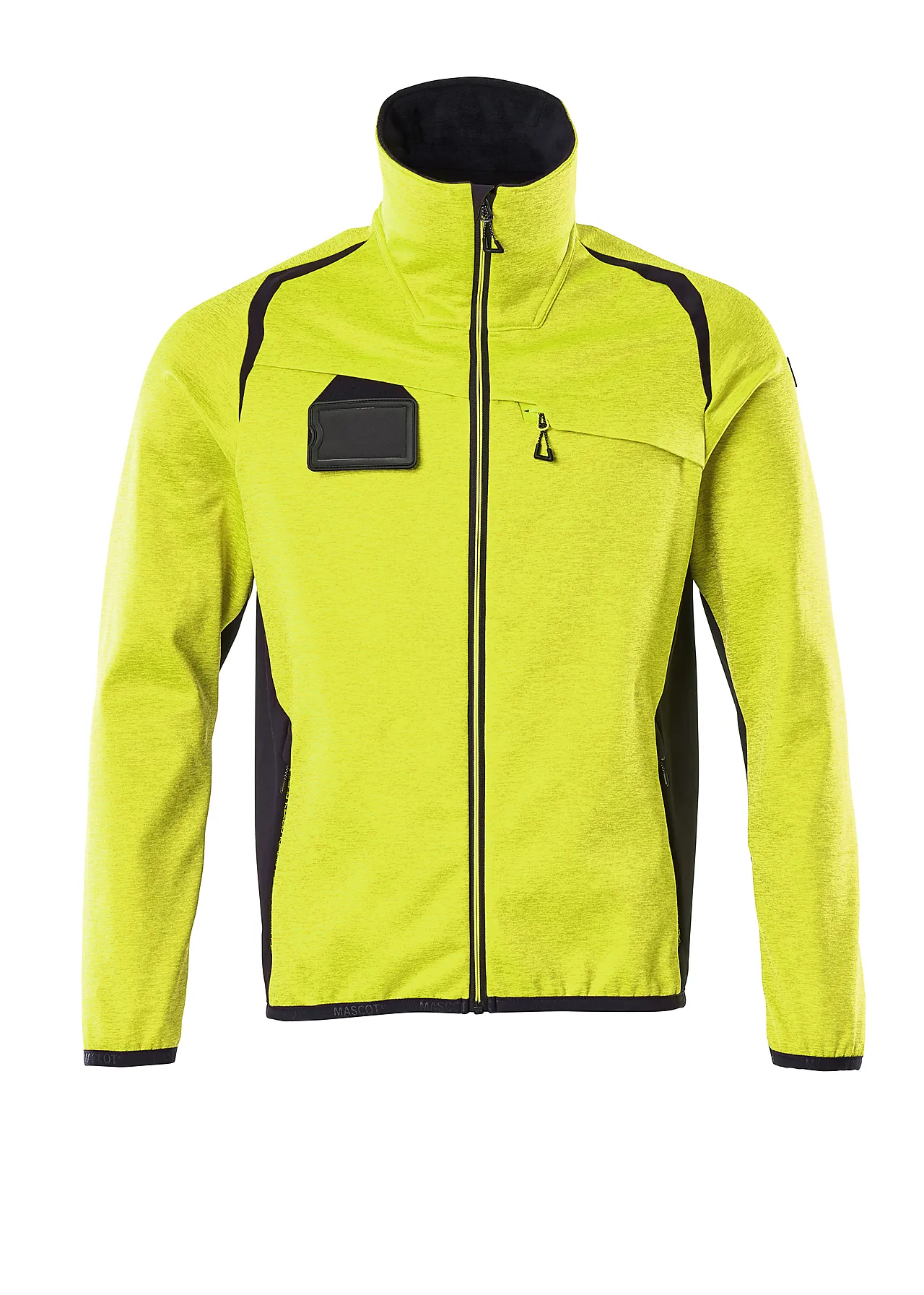 Fleecejakke 19403 gul/svart 4xl med glidelås Fleecejakke 19403 gul/svart 4xl med glidelås