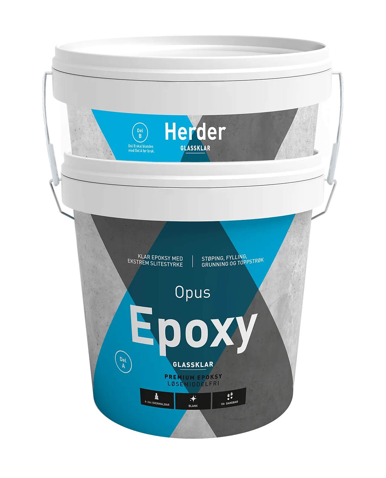 Epoxy grunning og toppstrøk glassklar 3 kg
