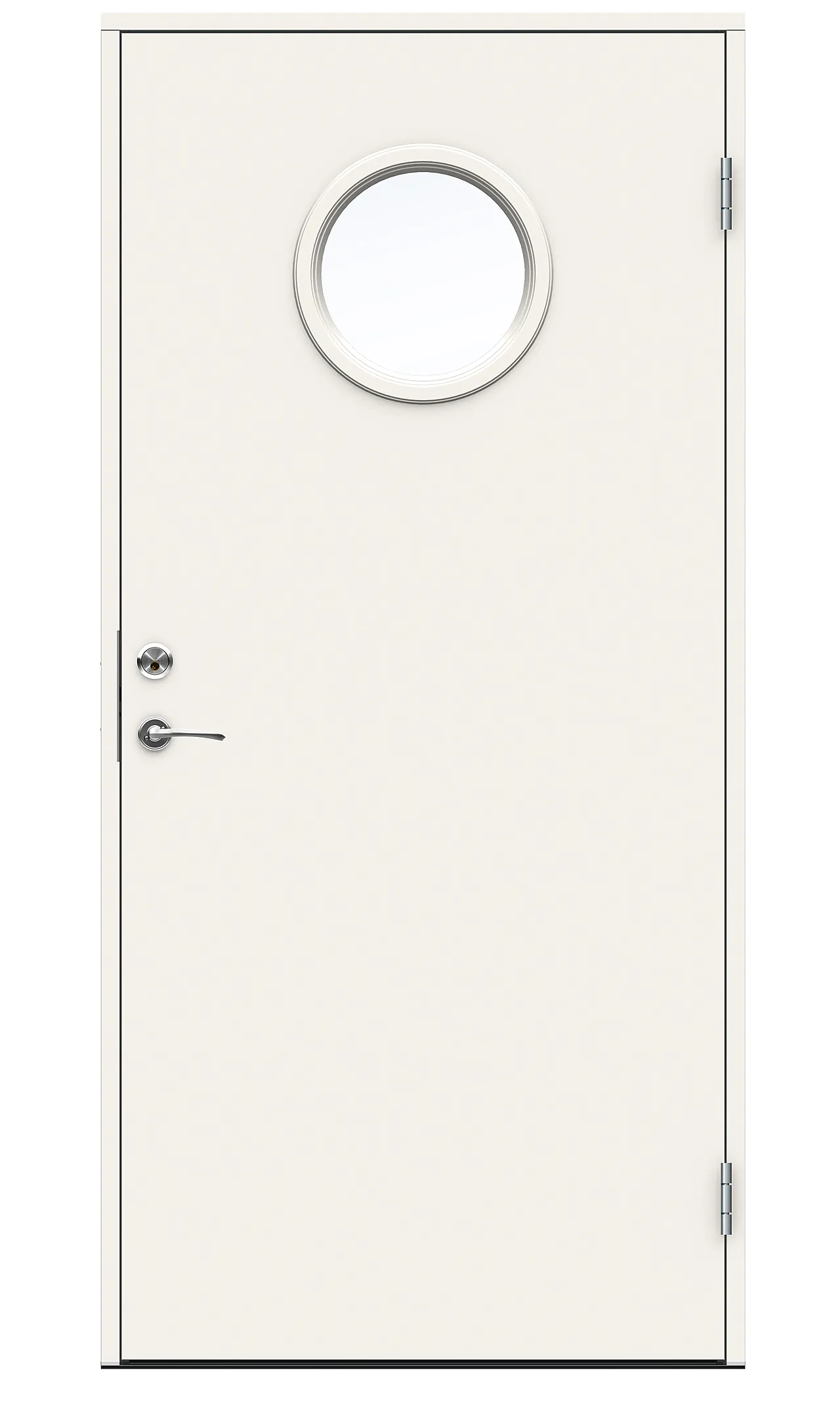 Indus ytterdør med glass 100x210 cm venstrehengslet hvit