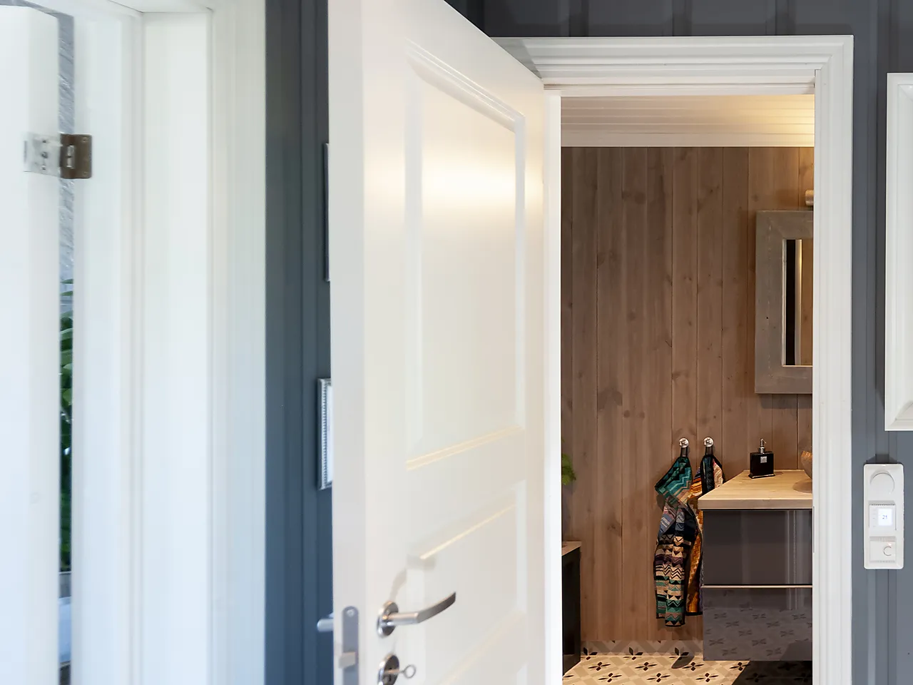 Gulvlist furu profilert hvit bomull S0502-Y 15x58 mm null - null - 3 - Miniatyr