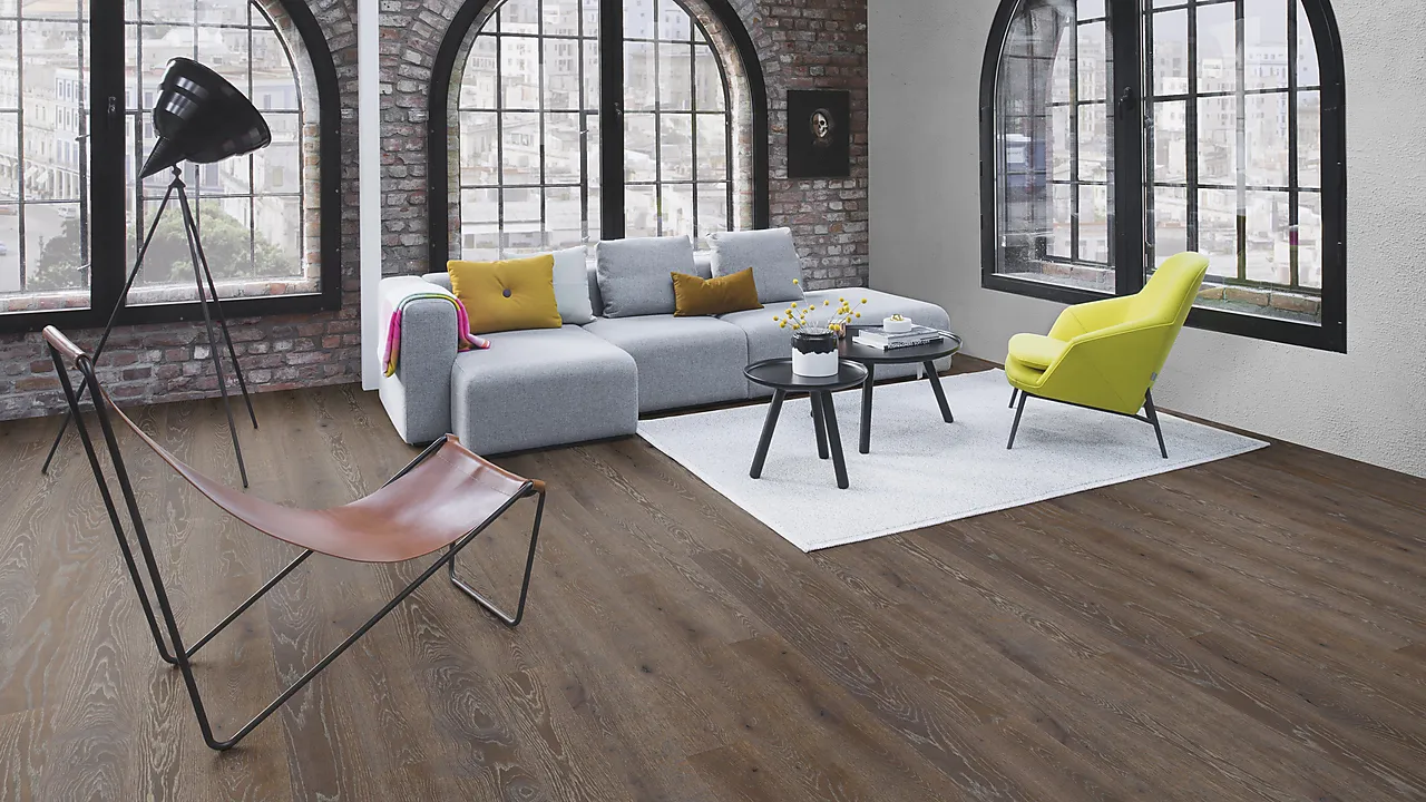 Boen parkett Eik Graphite Plank oljet og børstet null - null - 2 - Miniatyr