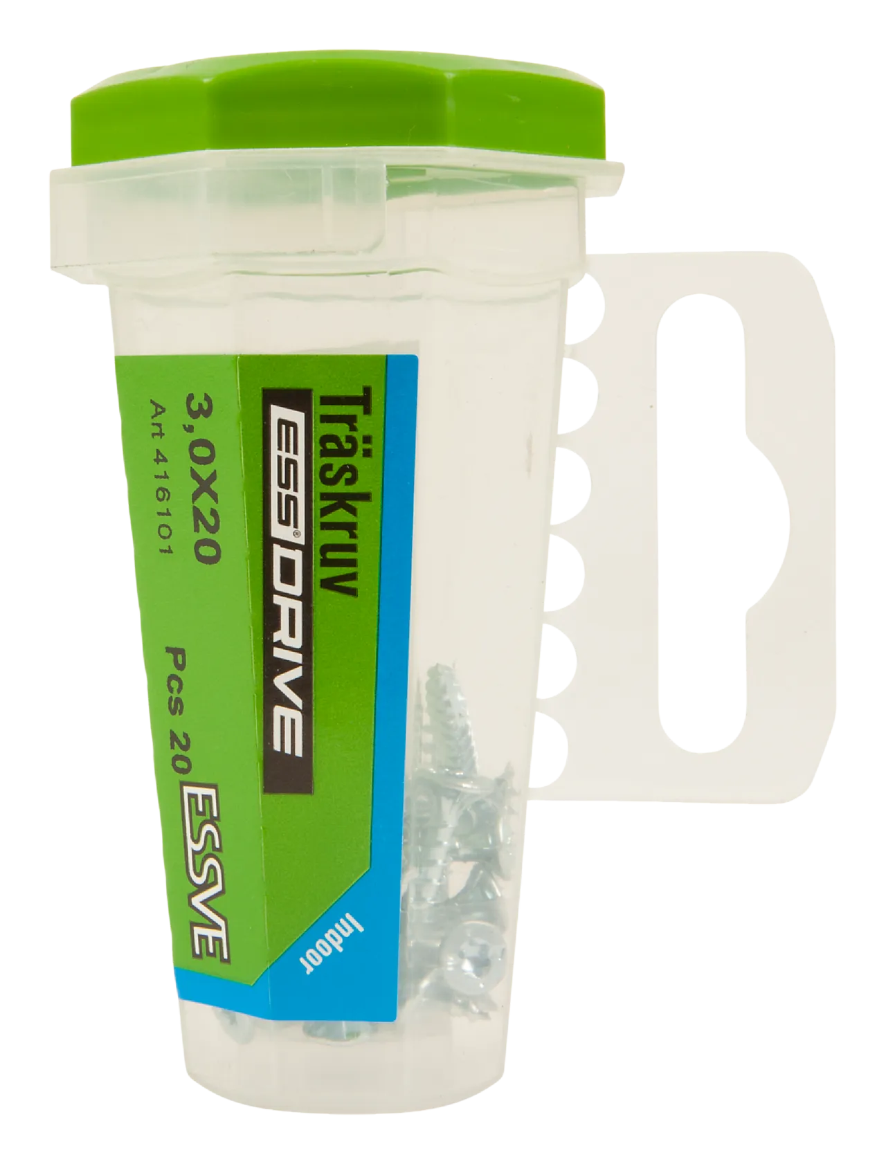 Treskrue Essdrive senkhode blankforsinket 3x20 mm 20 stk null - 20 - 3 - Miniatyr