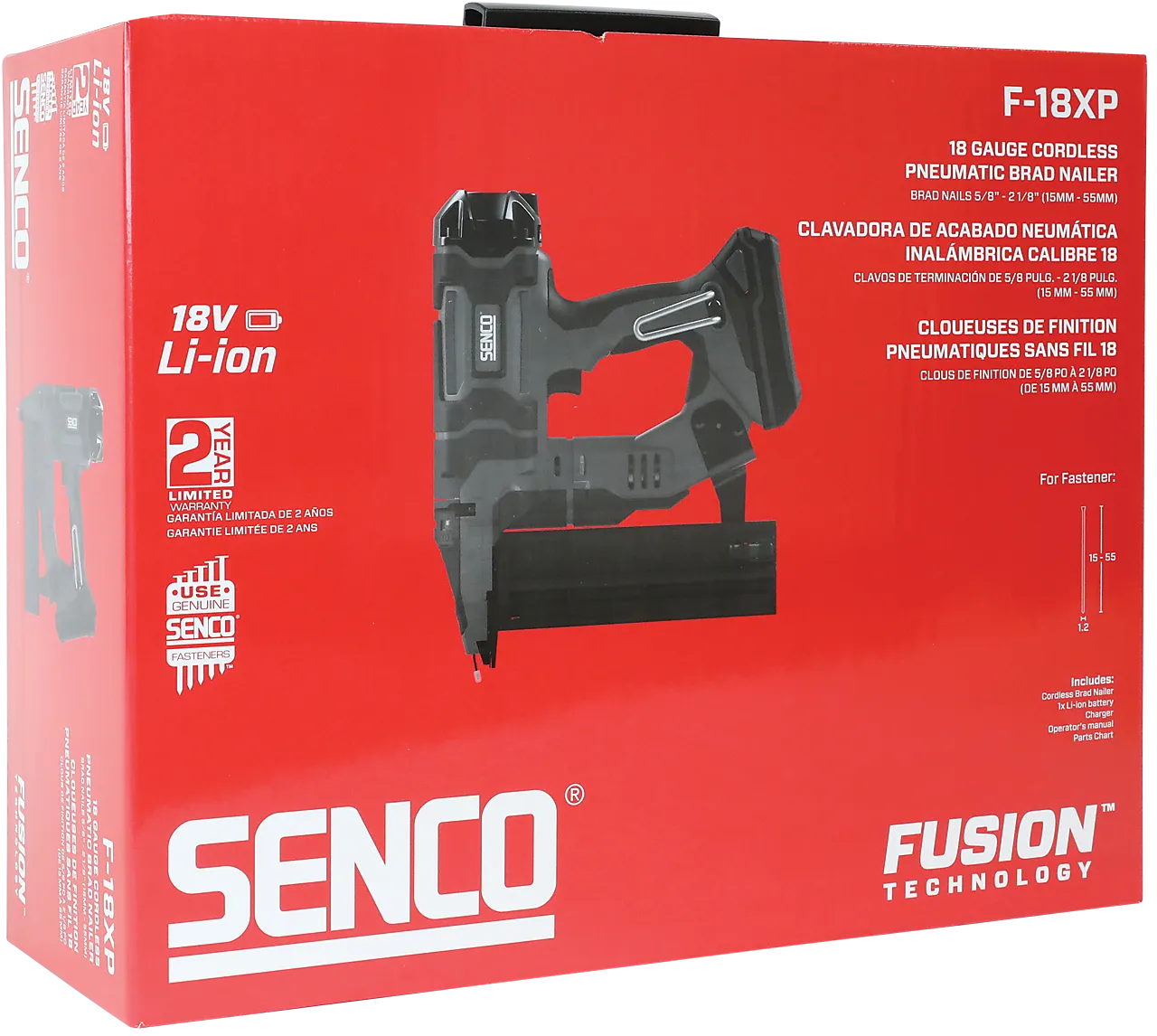 Dykkertpistol 1,2mm fusion f-18xp 15-55mm batteridrevet 18v senco null - null - 3 - Miniatyr