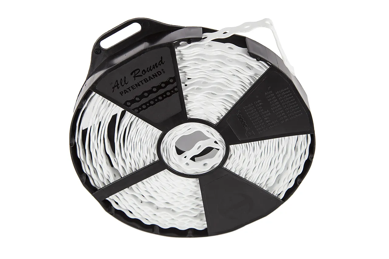 Patentbånd plast 10 meter 4,3 x 12 mm hvit