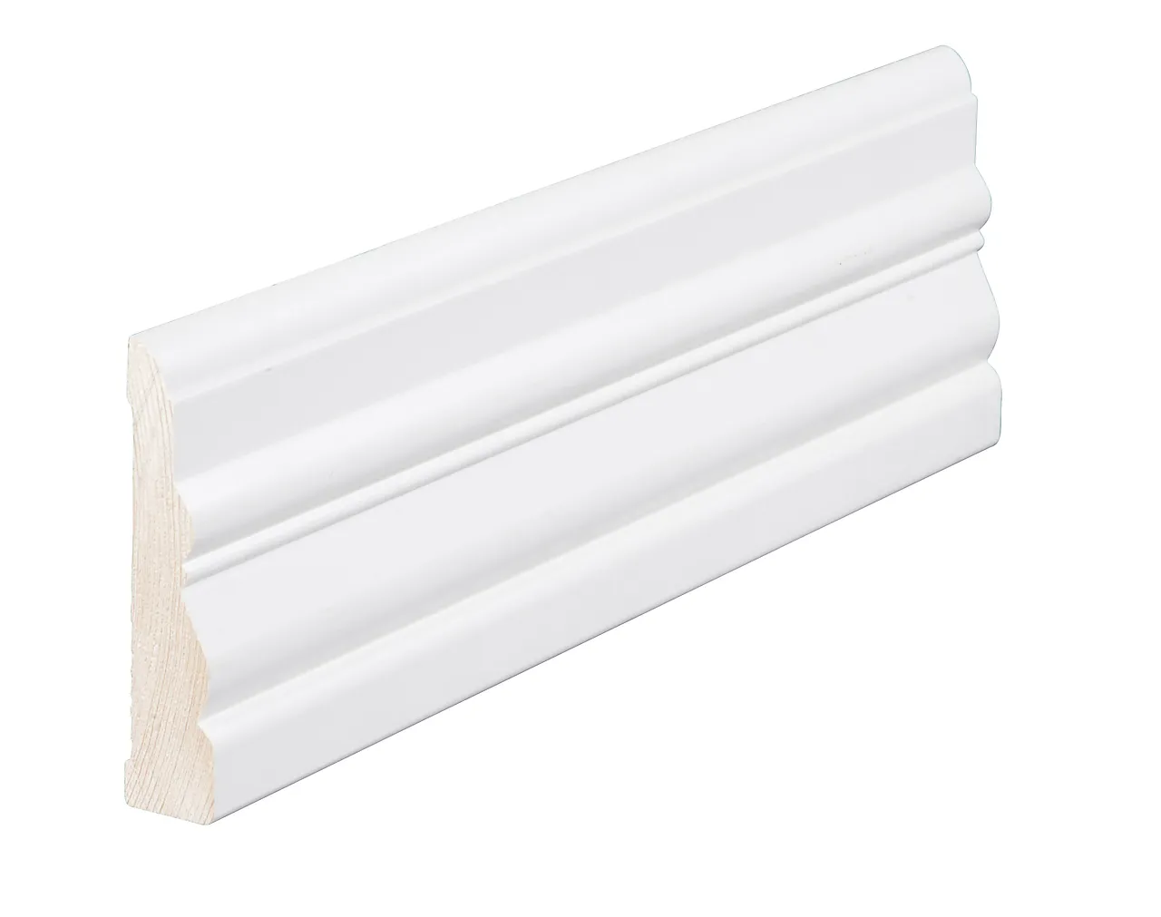 Karmlist furu rg03 profilert hvit bomull S0502-Y 21x95x4400 mm null - null - 2 - Miniatyr