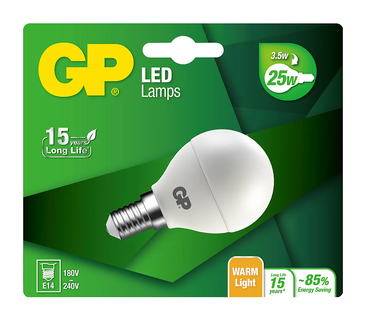 Lyspære led mini globe E14 3.5W-25W