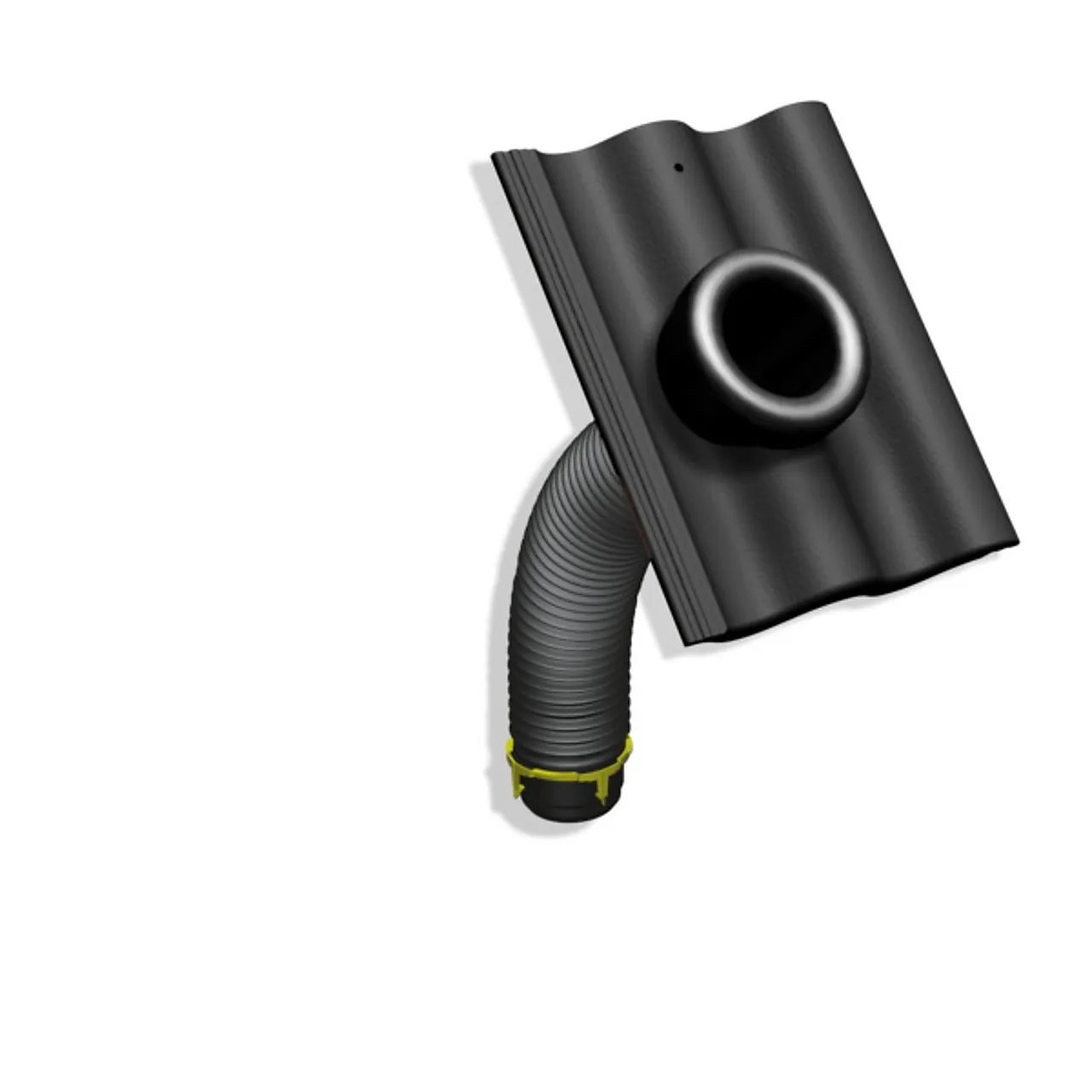 Avløpslufter i betong svart