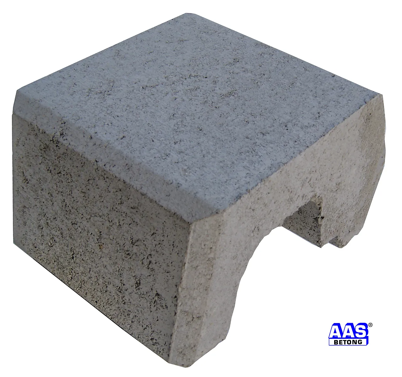 Støttemurbl mini glatt sving 25x32x17