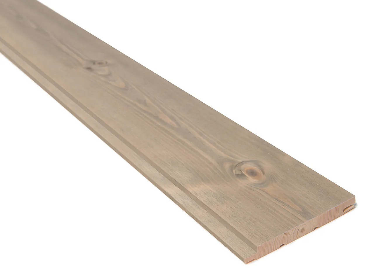 Panel låve/sprekk 14x120 mm furu natur - beiset Drivvedgrå