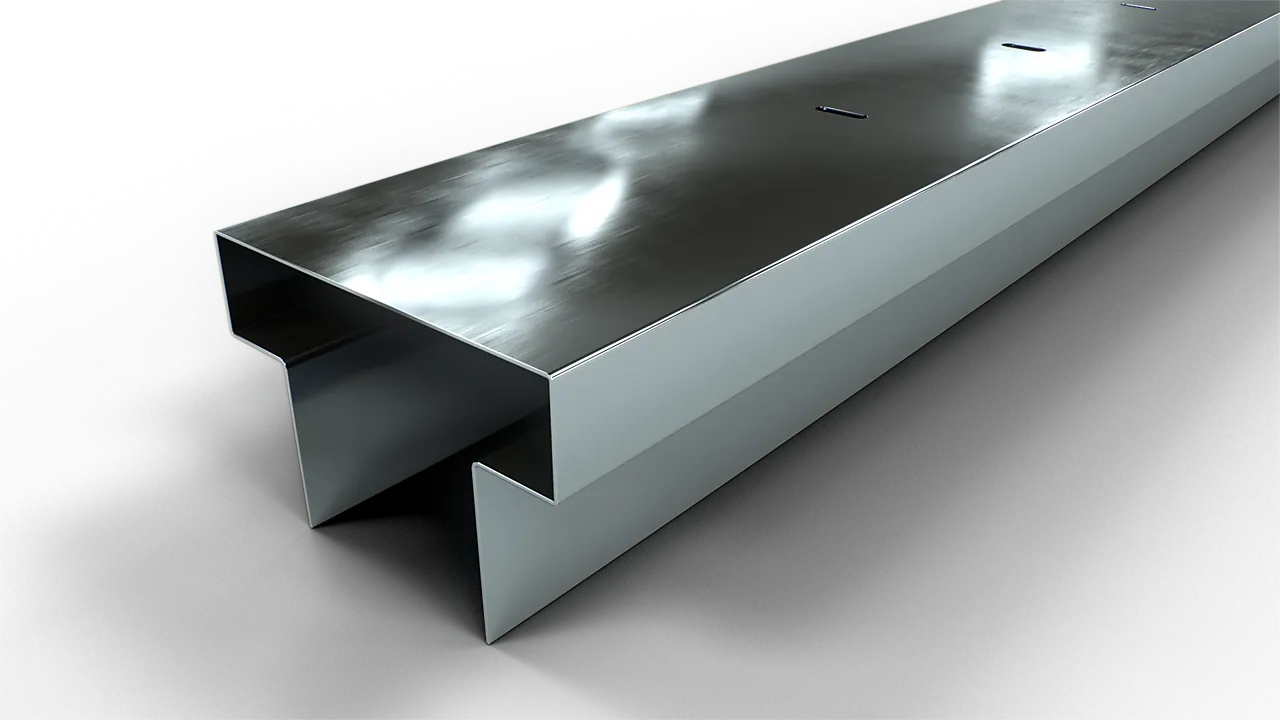 Stålpr tsk120/80 1,0 2500 skinne teleskopskinne 2 lag gips