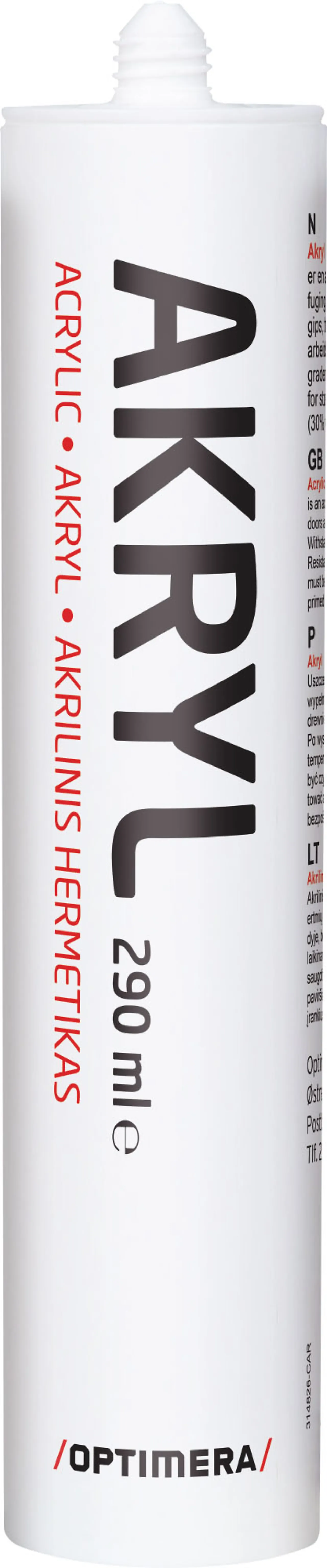 Optimera akryl fugemasse 290 ml