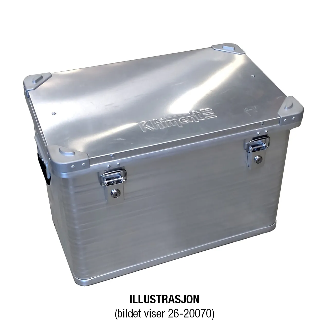 Alukasse khiment ms47l med stable hjørner 550x350x245mm 1mm alu