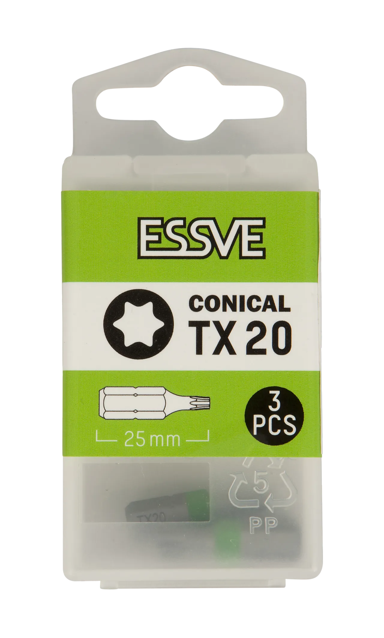 Bits tx20 25mm koniske a-3, grønn fargemarkering null - null - 2 - Miniatyr