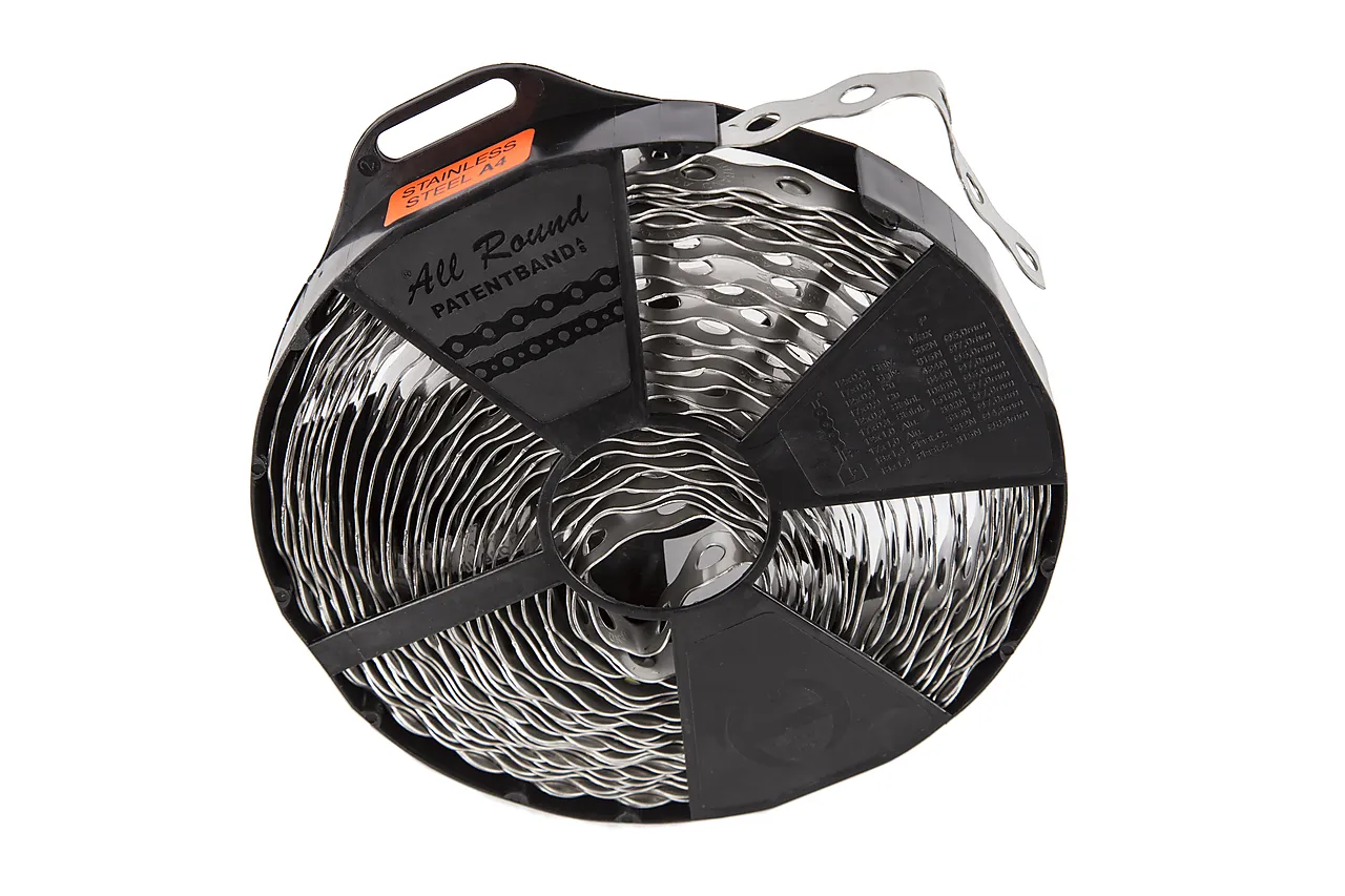 Patentband ar r. stål A-4 rull 17 mm 10 M