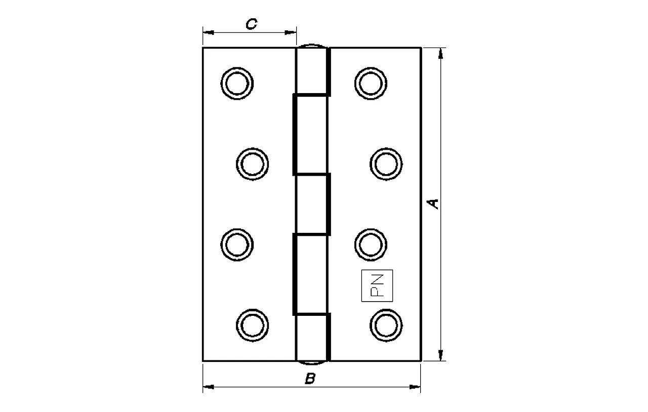Kanthengsel pregalvanisert 101 mm 2 stk null - null - 2 - Miniatyr