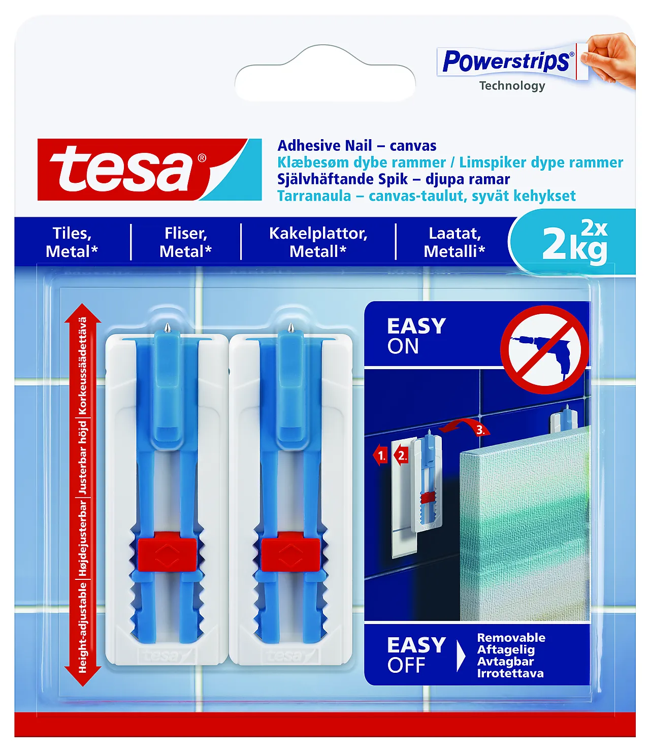 Limspiker til fliser og metall 2 x 2 kg