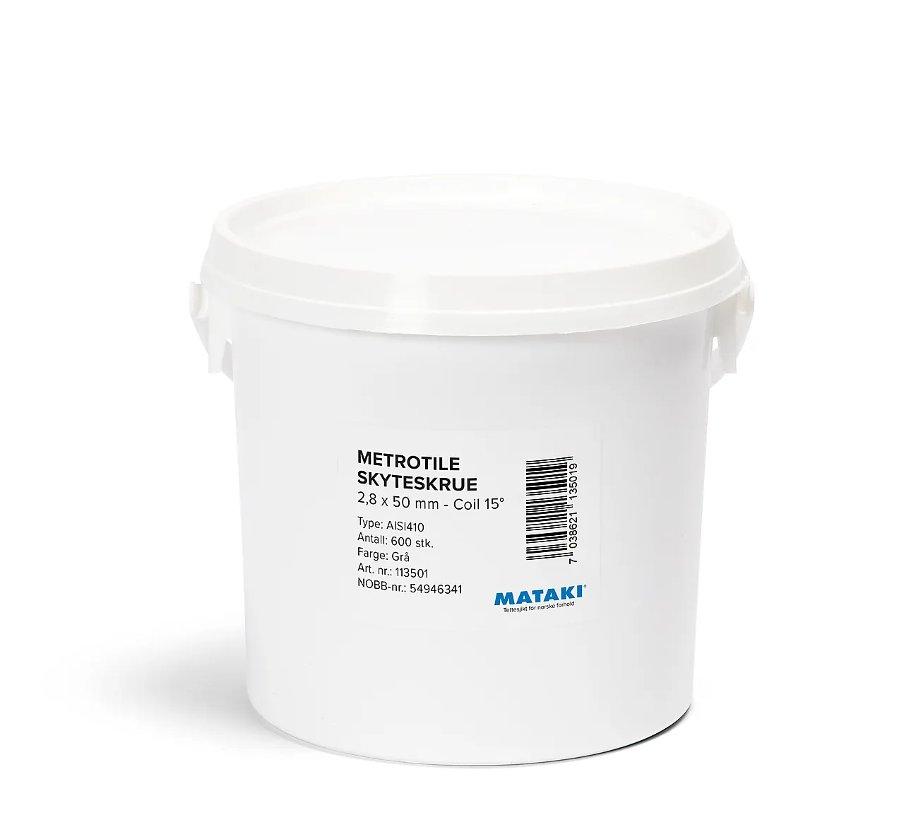 Skyteskrue coil grå 15gr aisi410 mataki