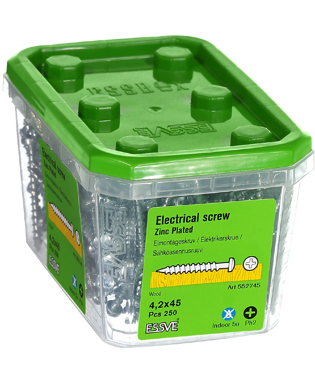 Elektrikerskrue 4,2x45 fzb -250 blankforsinket stål null - null - 3 - Miniatyr