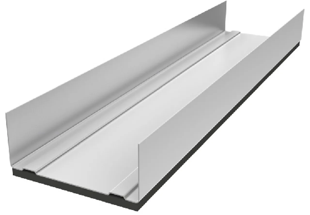 Stålskinne med polyetenduk UP 120/100 3000 mm Stålskinne med polyetenduk UP 120/100 3000 mm