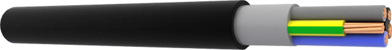 Jordkabel N1XV-U svart 10 m