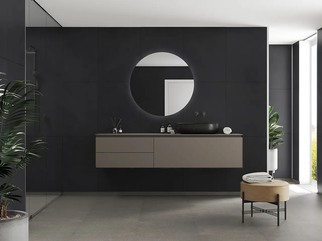 Baderomspanel 2127M6080 dark ash 10x620x2400 null - 10x620x2400 - 2 - Miniatyr