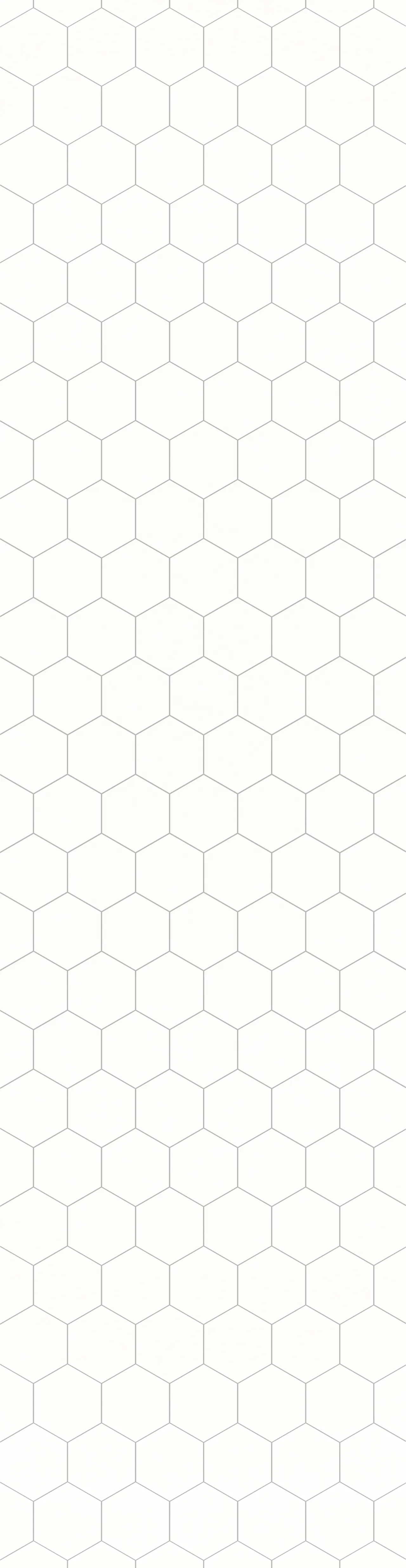 Fibo Baderomsplate 2094M71 White Hexagon 10x620x2400mm