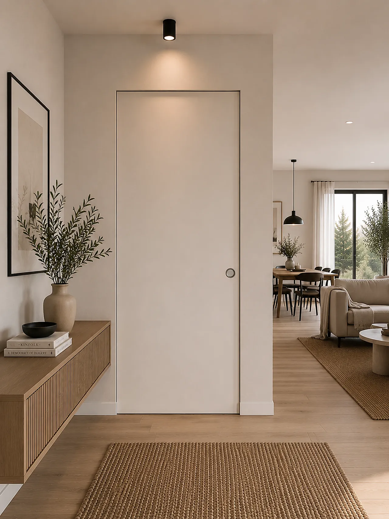 Opus Clean skyvedør 100x210 cm hvit null - null - 2 - Miniatyr