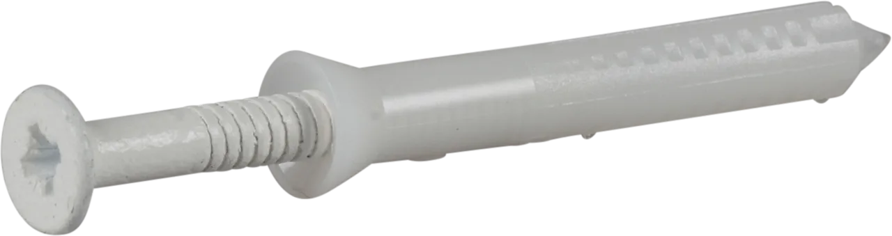 Spikerplugg hvit sh 5x35 fzb -200, senkhode-krage blankforsinket