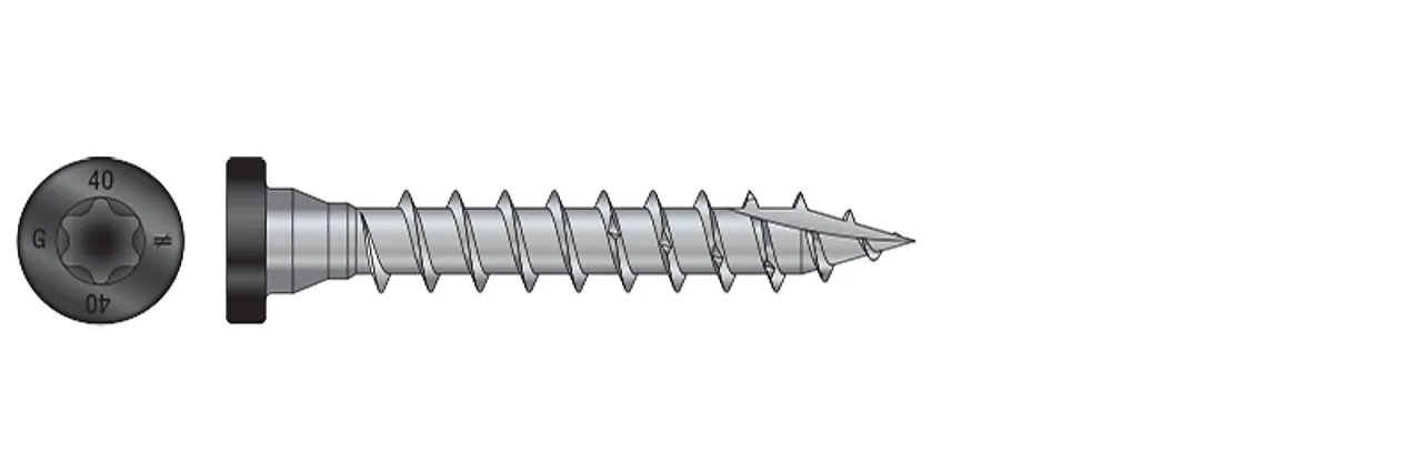 Beslagskrue 8,0x40 mm sort 50 sk