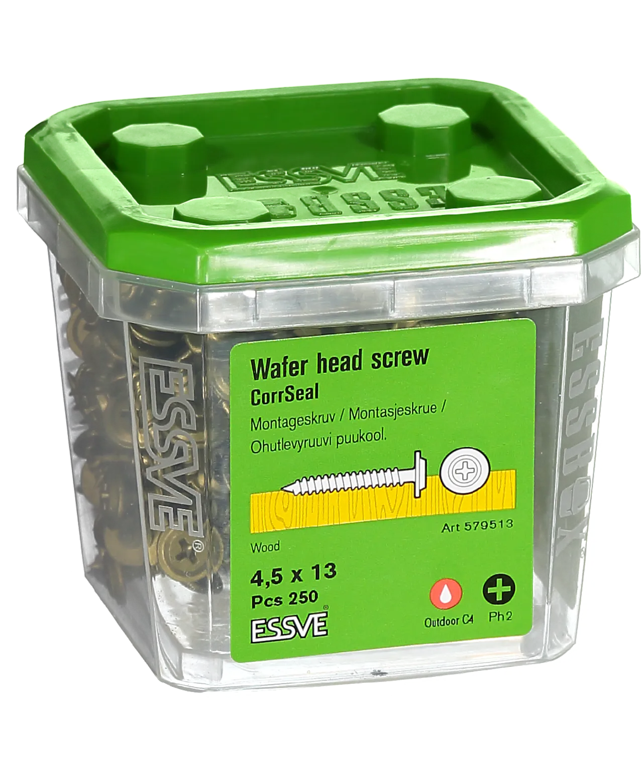 Montasjeskruer for trestender 4,5x13 mm 250 stk null - null - 2 - Miniatyr