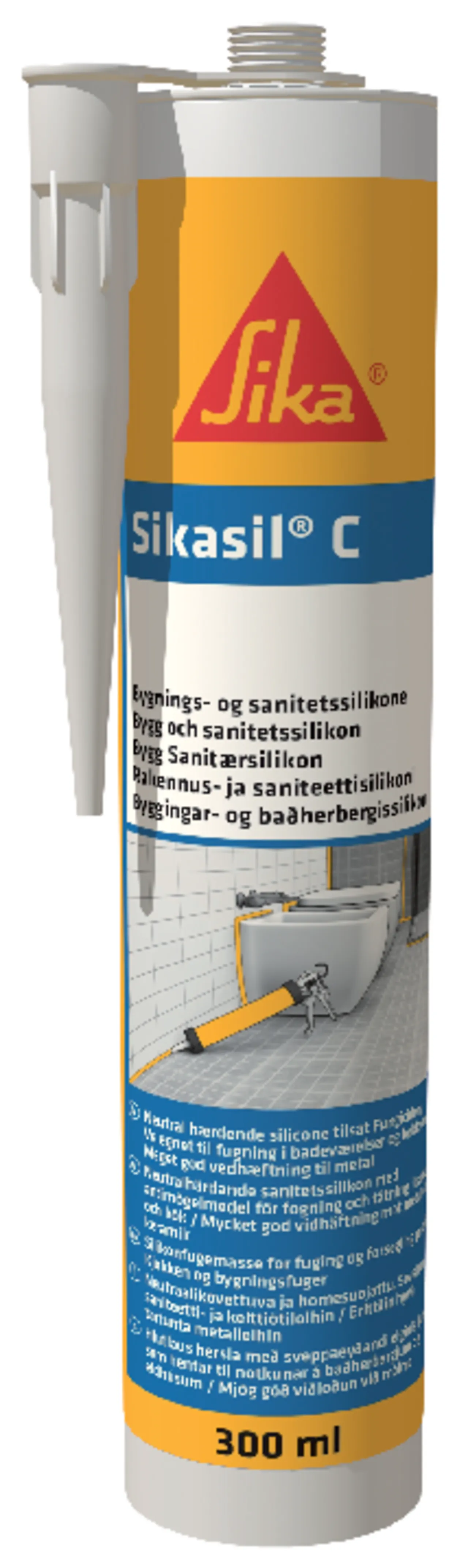 Fugemasse Sikasil C patron 300 ml transparent