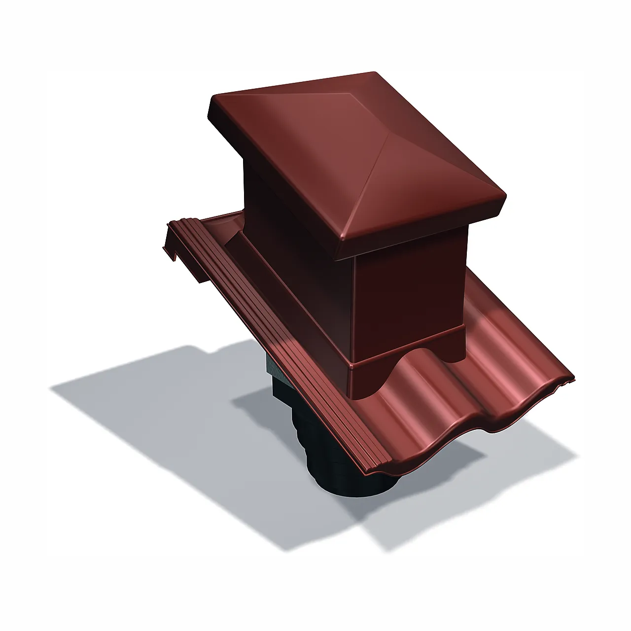 Ventilasjonshette 2-krum svart 1-kanal palema Ventilasjonshette 2-krum svart 1-kanal palema