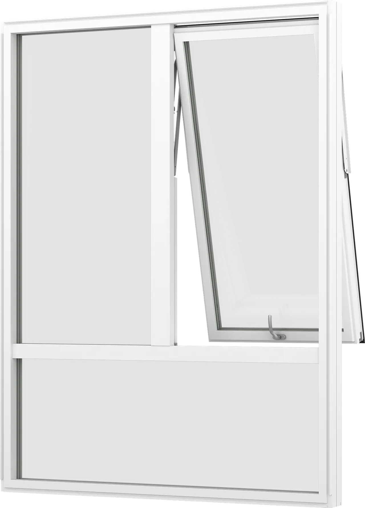 Vindu fk 96 (1,2) 9x12 fastkarm tre hvit null - 90x120 - 2 - Miniatyr