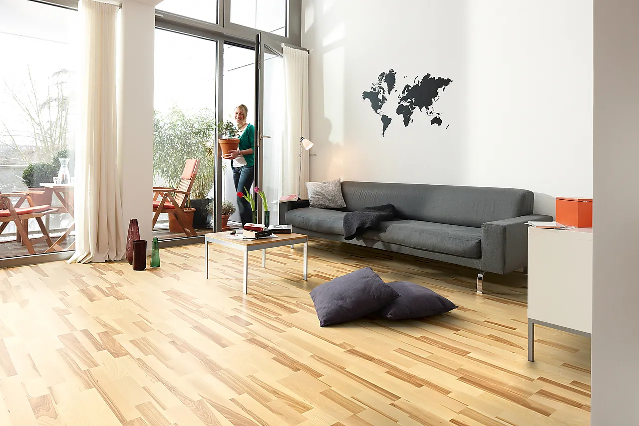 Boen parkett Ask Marcato 3-stav Live Matt lakk