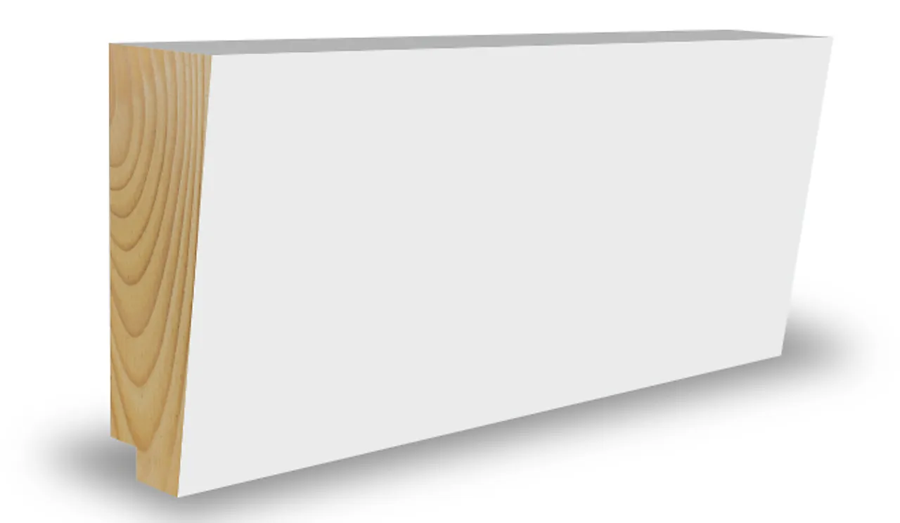 Taklist furu skygge hvit bomull S0502-Y 21x34x4400 mm