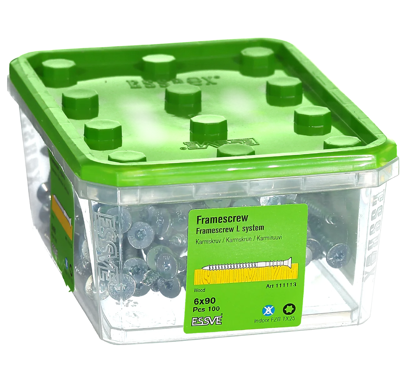 Karmskrue L med skarp spiss 6x90 mm null - null - 2 - Miniatyr