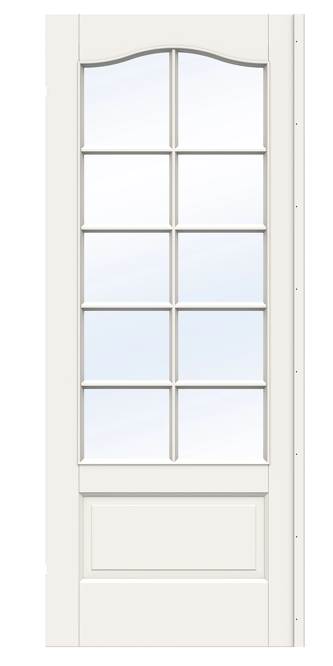 Dør sk craft sp10b 8x20 hvit skåtedør klart glass Dør sk craft sp10b 8x20 hvit skåtedør klart glass