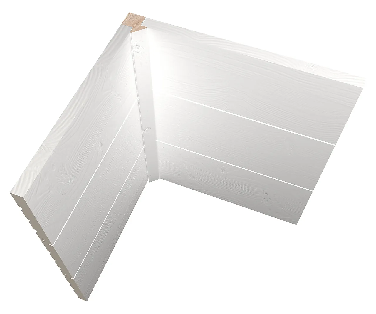 Hjørstelist f/panelvegg M43 GK2400 27x30 mm ubehandlet furu Hjørstelist f/panelvegg M43 GK2400 27x30 mm ubehandlet furu