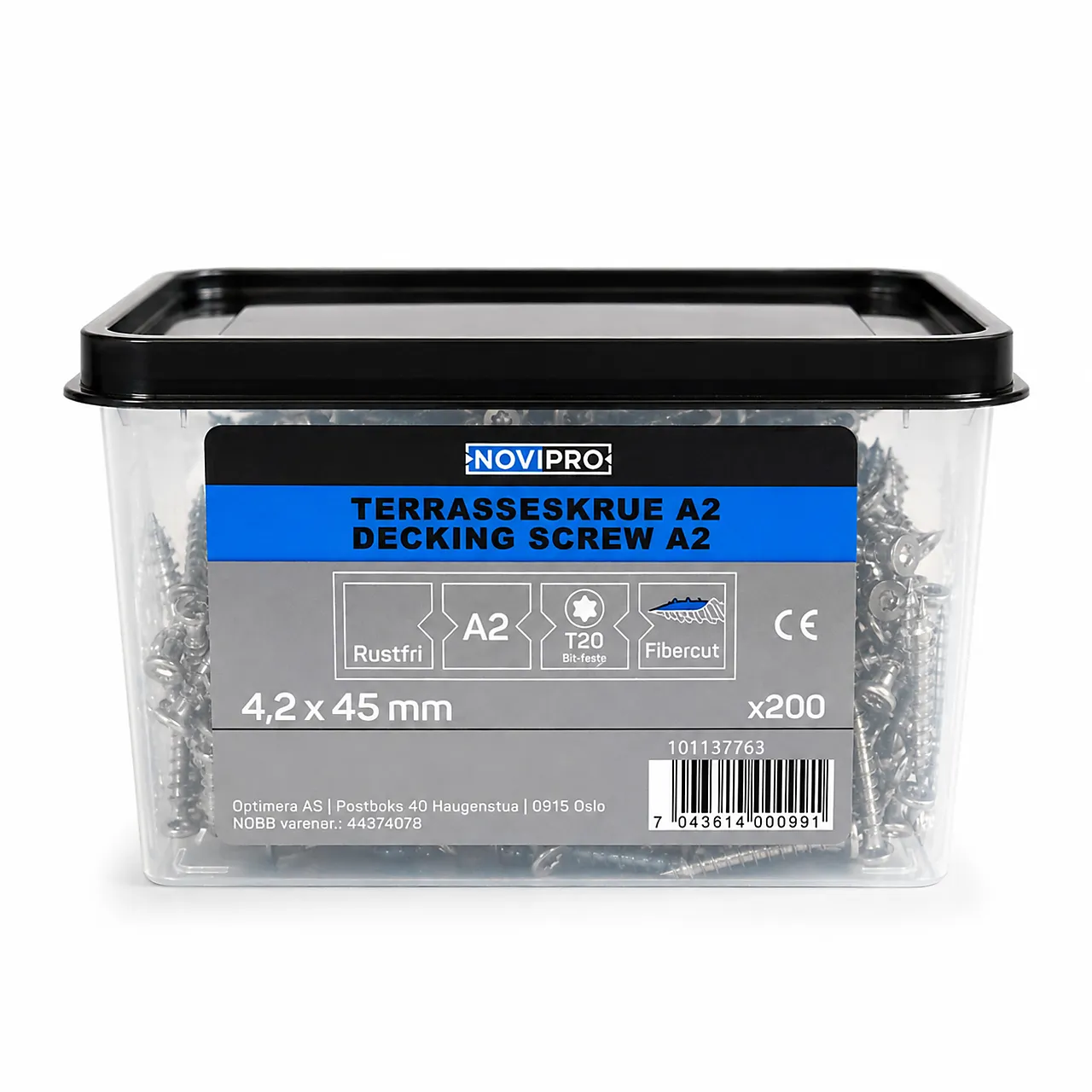 Terrasseskrue A2 Rustfri 4,2x45 mm a 200 stk torx 20 null - null - 2 - Miniatyr