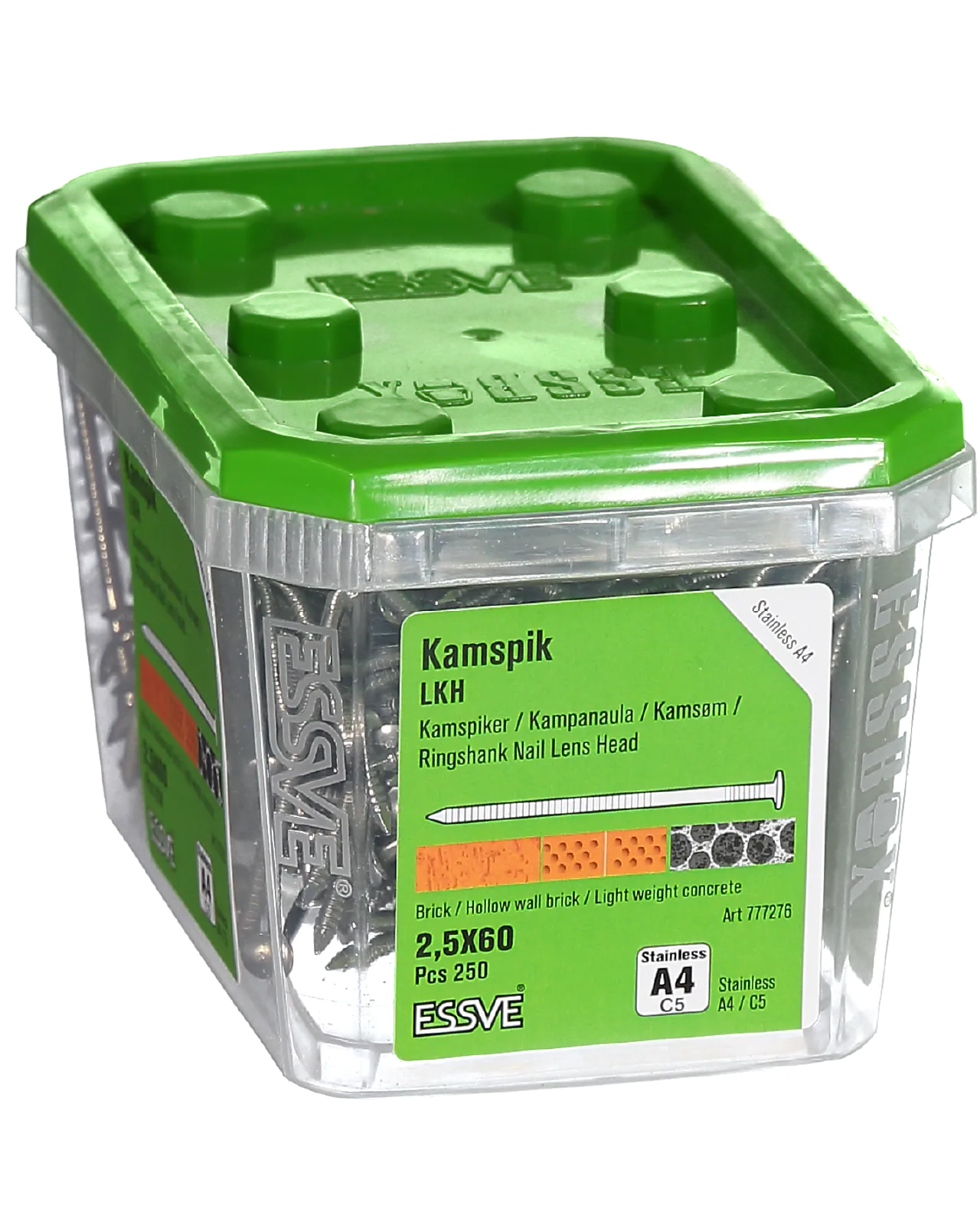 Kamspiker lavt ph 2,5x60 a4 -250 lavt panhode syrefast stål null - null - 3 - Miniatyr