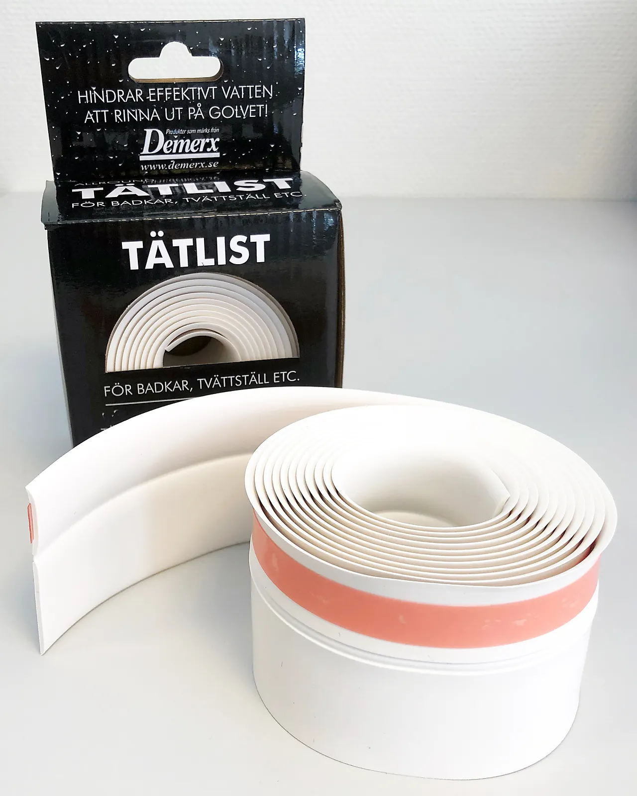 Vannstoppelist badekar 3,1mhvit servant etc selvklebende