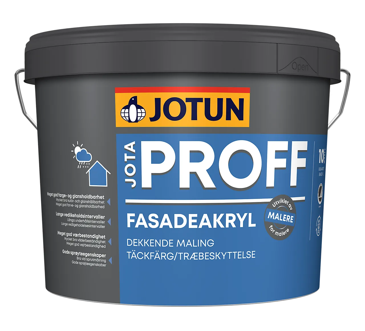 Jotaproff fasadeakryl oksydrød 9 liter