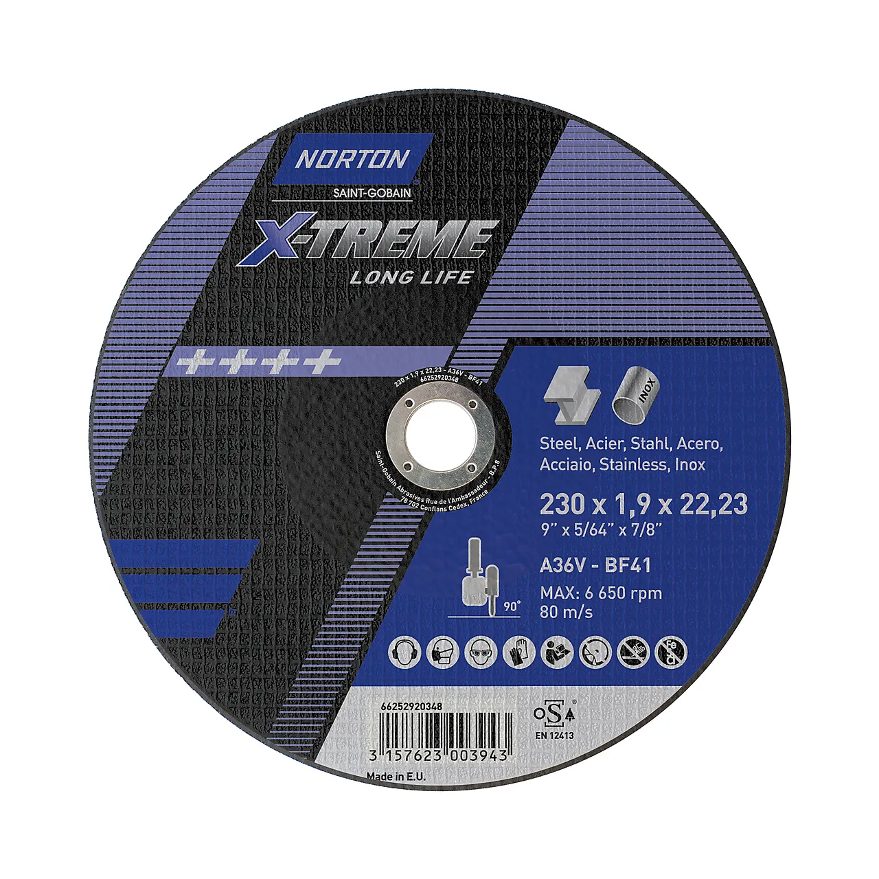 Kappeskive stål 230x1,9mm nx