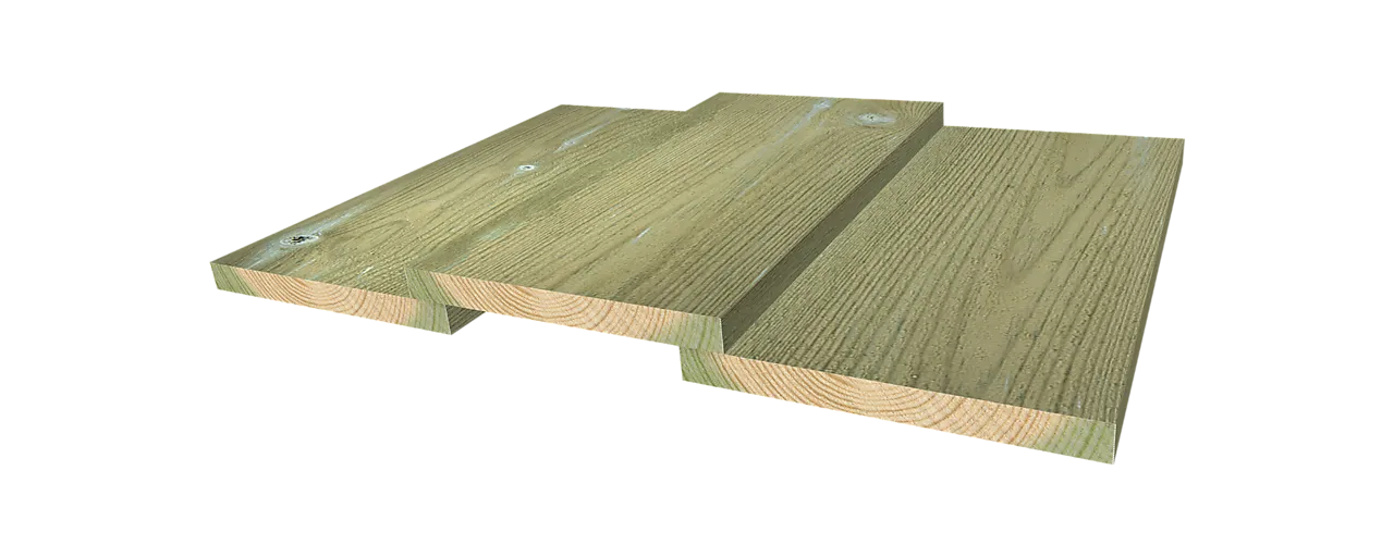 Rektangulær kledning 19x148 mm impregnert furu null - null - 2 - Miniatyr