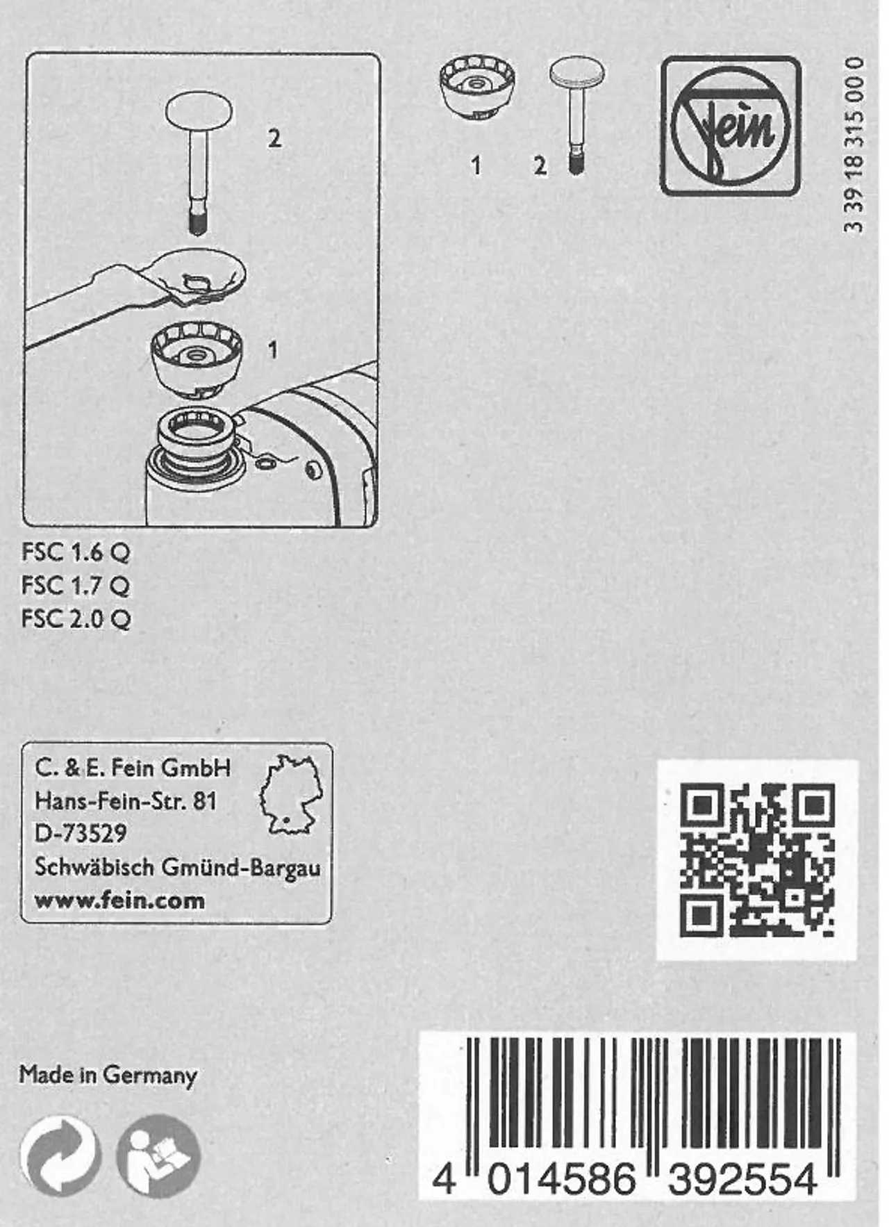 Adapter fein supercut fsc 2,0 q Adapter fein supercut fsc 2,0 q