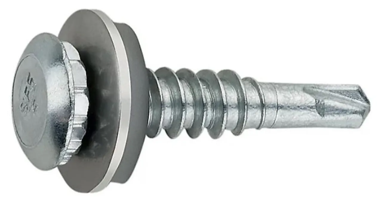 Skrue swl-s-l12-a12-5,5x28 ral9006 rfri irius sølv metall sfs intec as null - null - 2 - Miniatyr