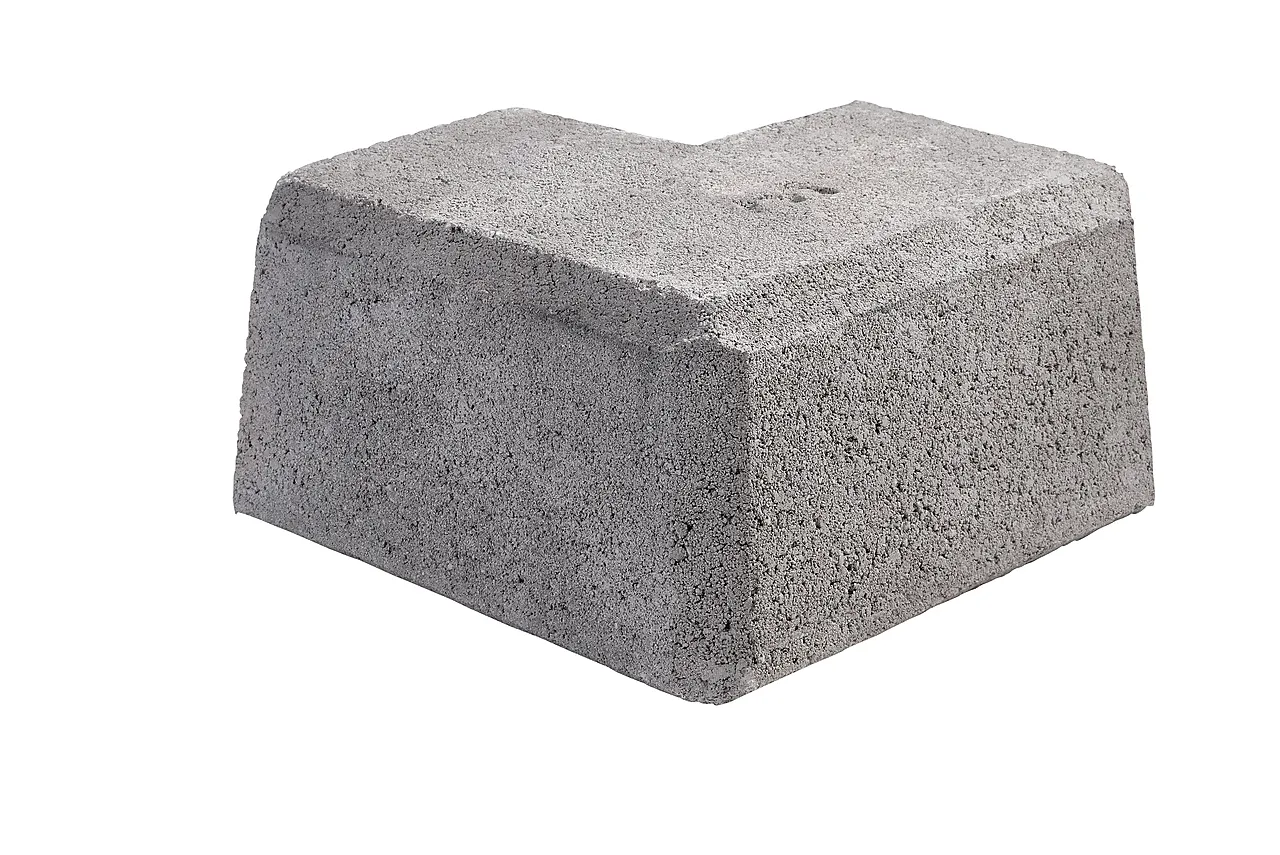 Støttemur mini grå hjørne 3 null - null - 3 - Miniatyr