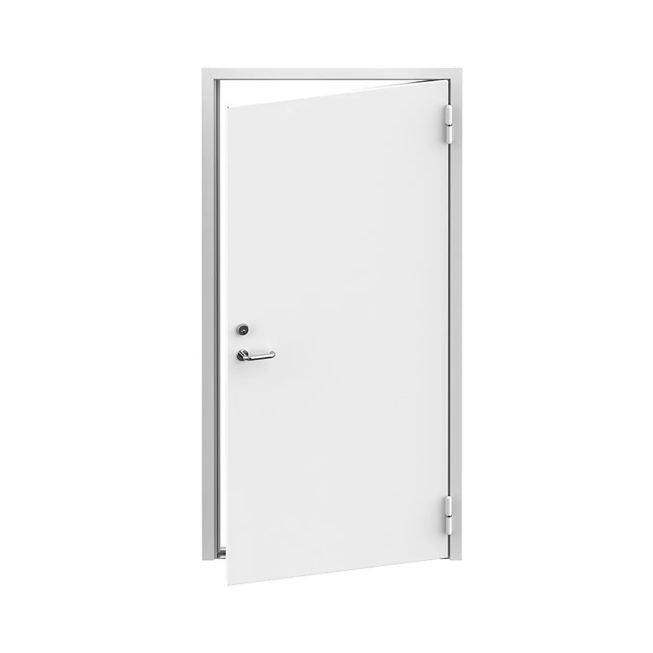 Ytterdør ei60 stål 90x200h hvit rw36db varmfors ral9010 m/smyg