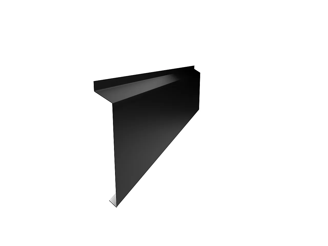 Dørbeslag 100x1250 mm sort